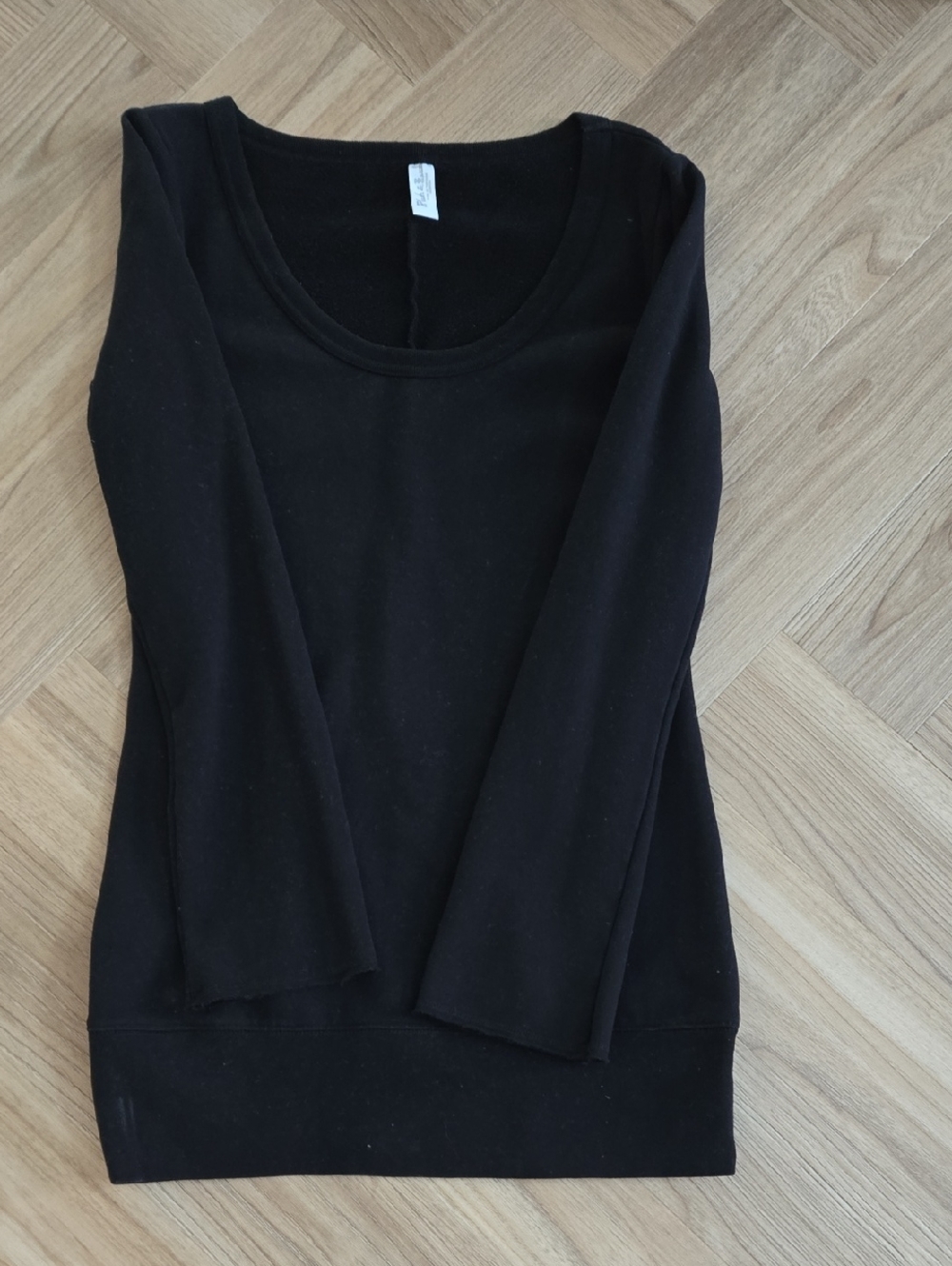 Lush & Blush Classic Black Scoop Neck Women's Tunic Fleece Medium